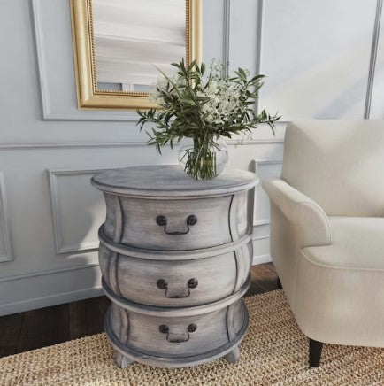 Butler Specialty Company Bentley Barrel End Table, Gray 523418
