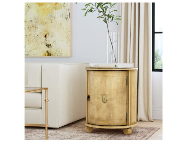 Butler Specialty Company Lawrie Drum End Table, Beige 1260424