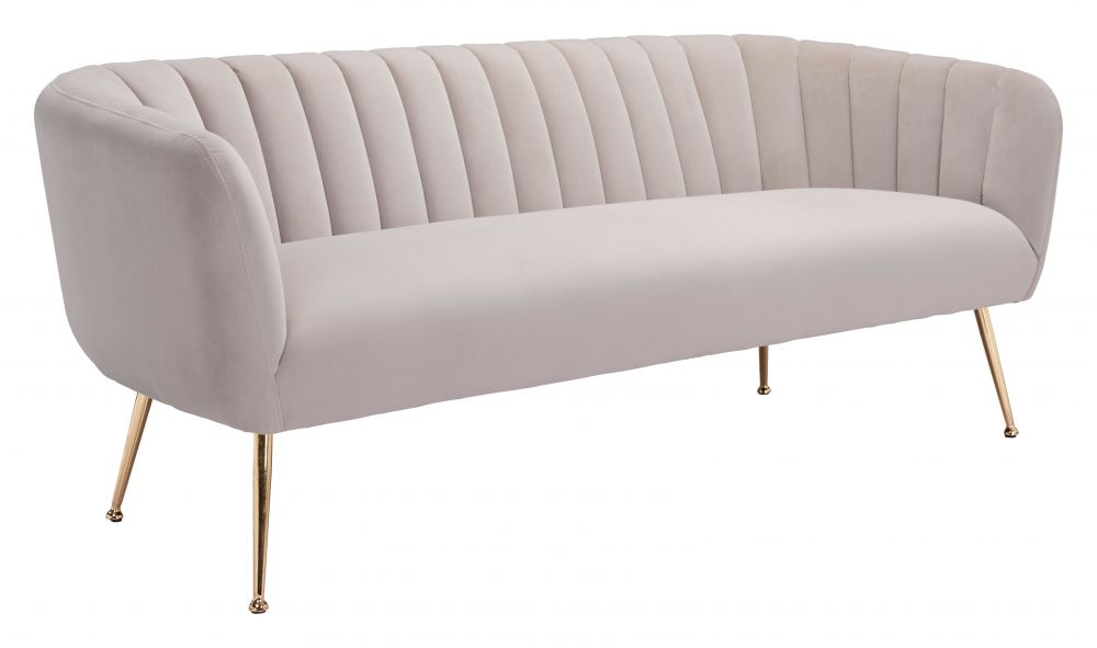 Zuomod Deco Sofa Beige & Gold 101853