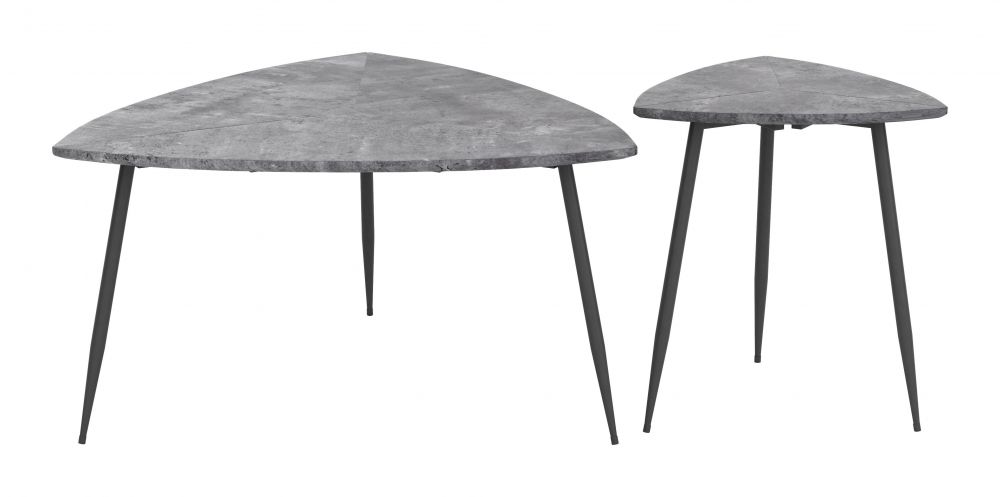 Zuomod Set of 2 Normandy Coffee Tables Gray 101883