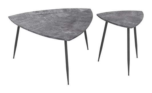 Zuomod Set of 2 Normandy Coffee Tables Gray 101883