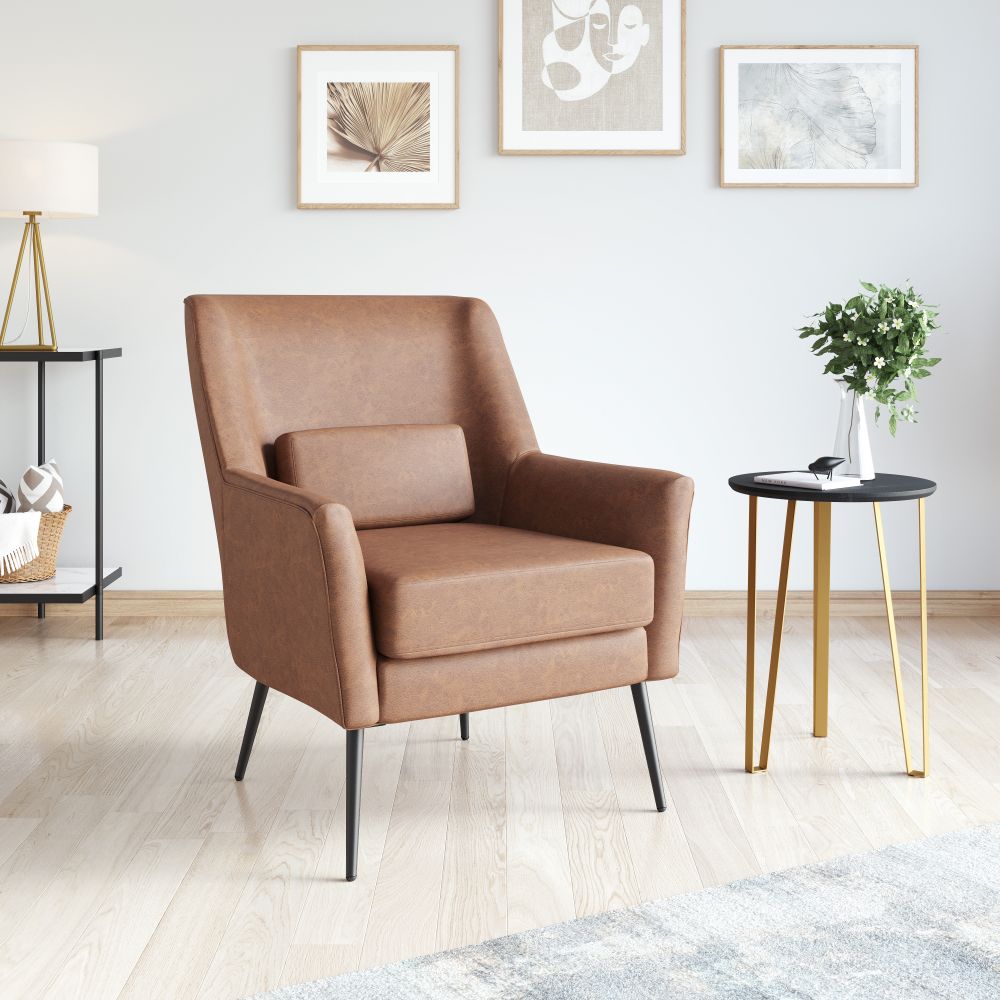 Zuomod Ontario Accent Chair Vintage Brown 109049