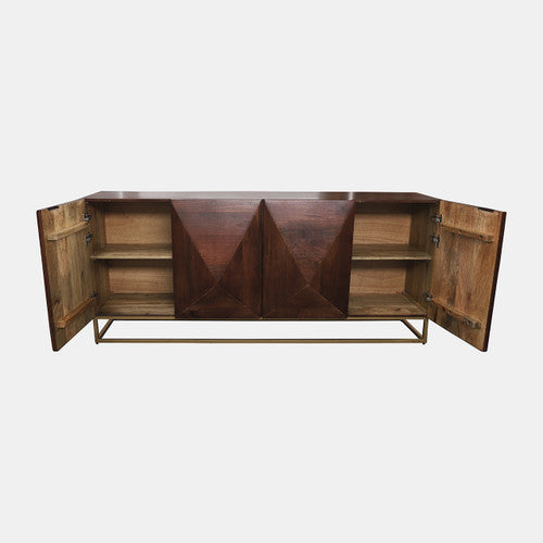 Sagebrook Home Wood, 70x30 Diamond Console Cabinet, Brown 16671