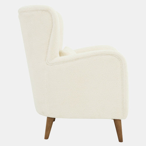 Sagebrook Home Wood, Winged Arm Chair, Ivory Kd 16736