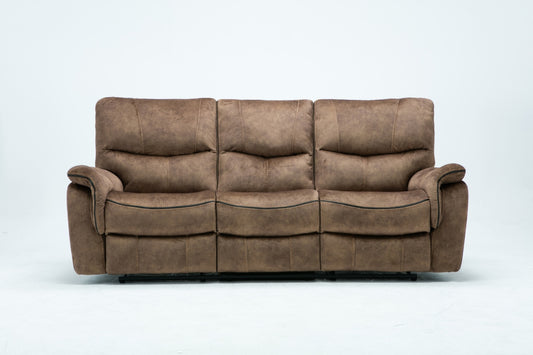 Homeroots 84" Faux Leather Reclining Sofa 329391