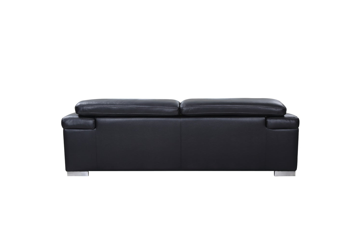 Homeroots 31To 39" Modern Black Leather Sofa 329713