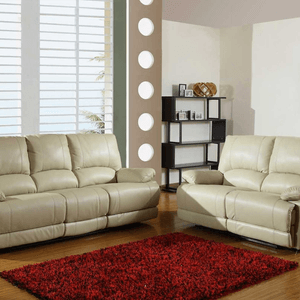 Homeroots 41" Stylish Beige Leather Sofa 329412