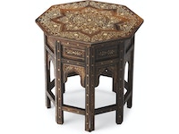 Butler Specialty Company Rashmi Wood & Bone Inlay Side Table, Medium Brown 3596338