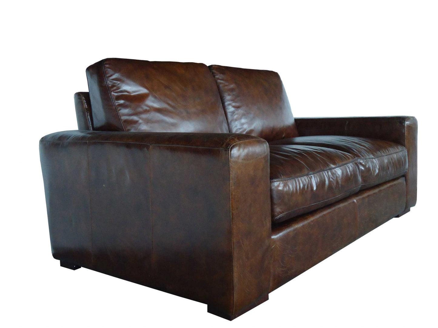 Homeroots Brown Full Classic Sofa 2 Seater 373004