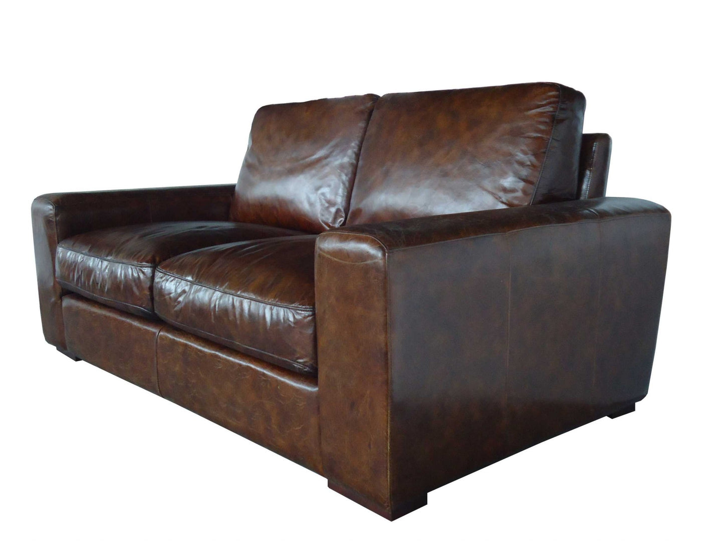 Homeroots Brown Full Classic Sofa 2 Seater 373004