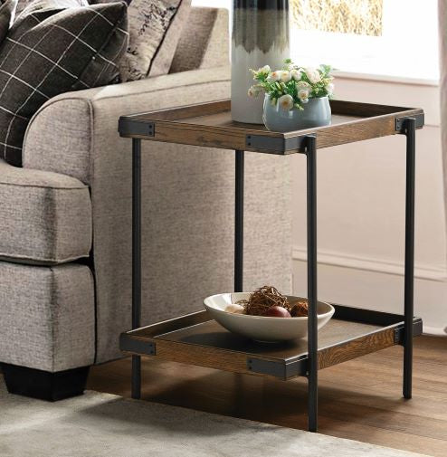 Alaterre Kyra 5-Piece Oak and Metal Living Room Set ANKY011101162RBG