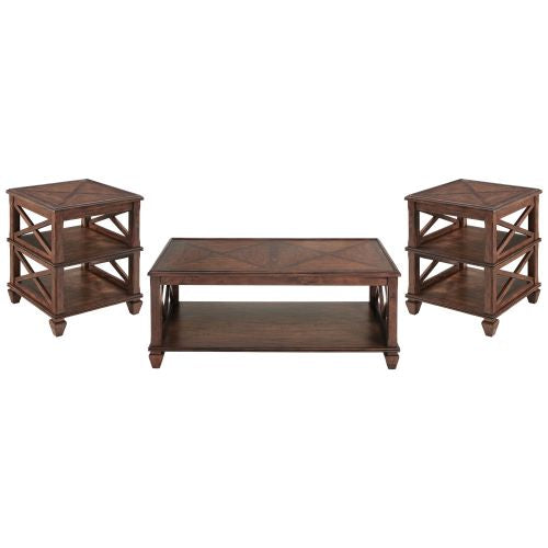 Alaterre Stockbridge 3-Piece Wood Living Room Set ANSB0221162