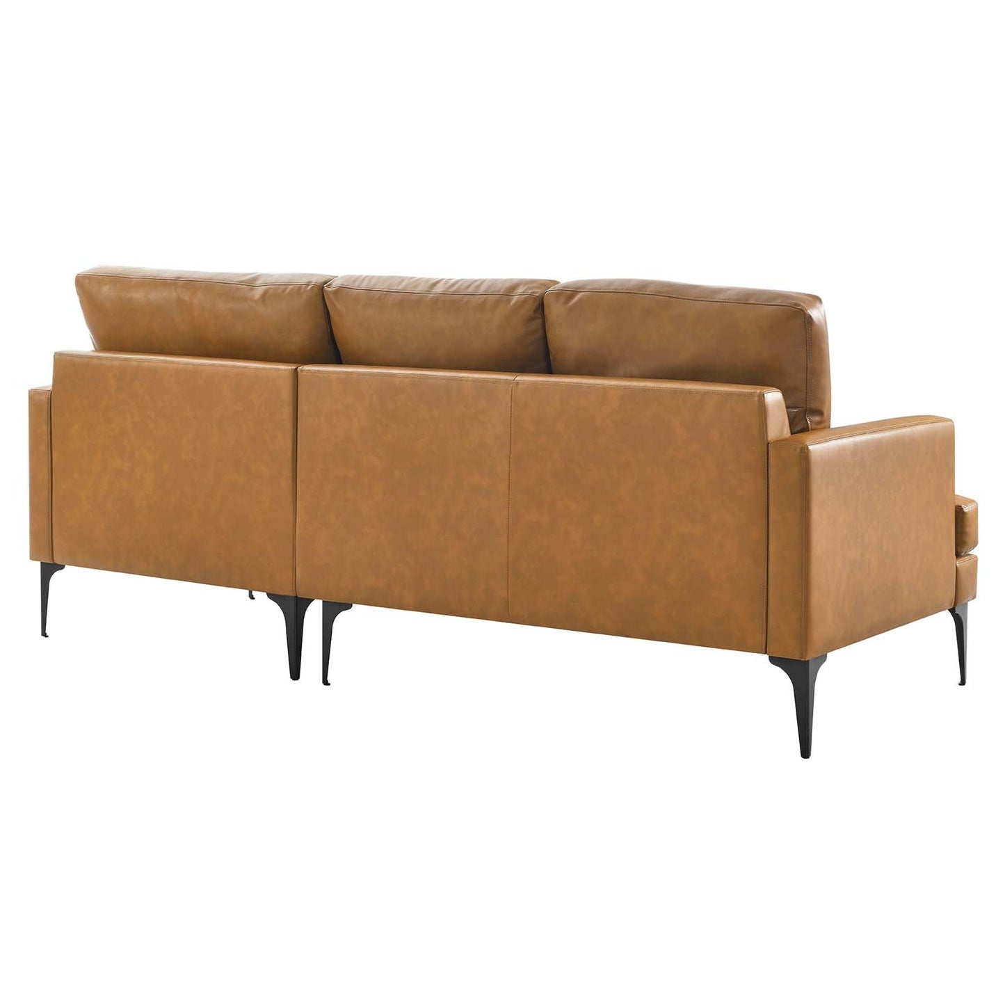 Modway Evermore Right-Facing Vegan Leather Sectional Sofa EEI-6050-TAN