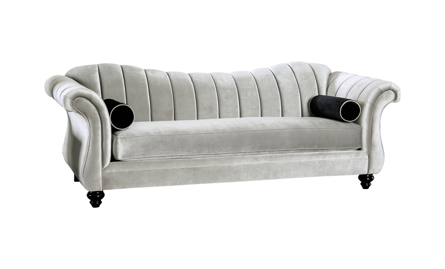 Furniture of America Moritz Transitional Rolled Arm Sofa IDF-2227-SF