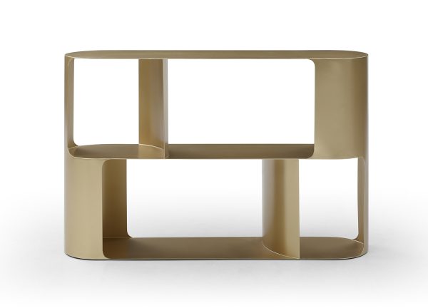 Whiteline Knox Console, Brushed Gold Metal Structure CO1929-GLD