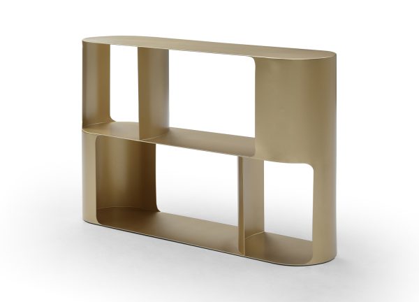 Whiteline Knox Console, Brushed Gold Metal Structure CO1929-GLD