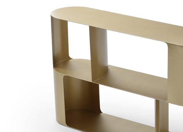 Whiteline Knox Console, Brushed Gold Metal Structure CO1929-GLD