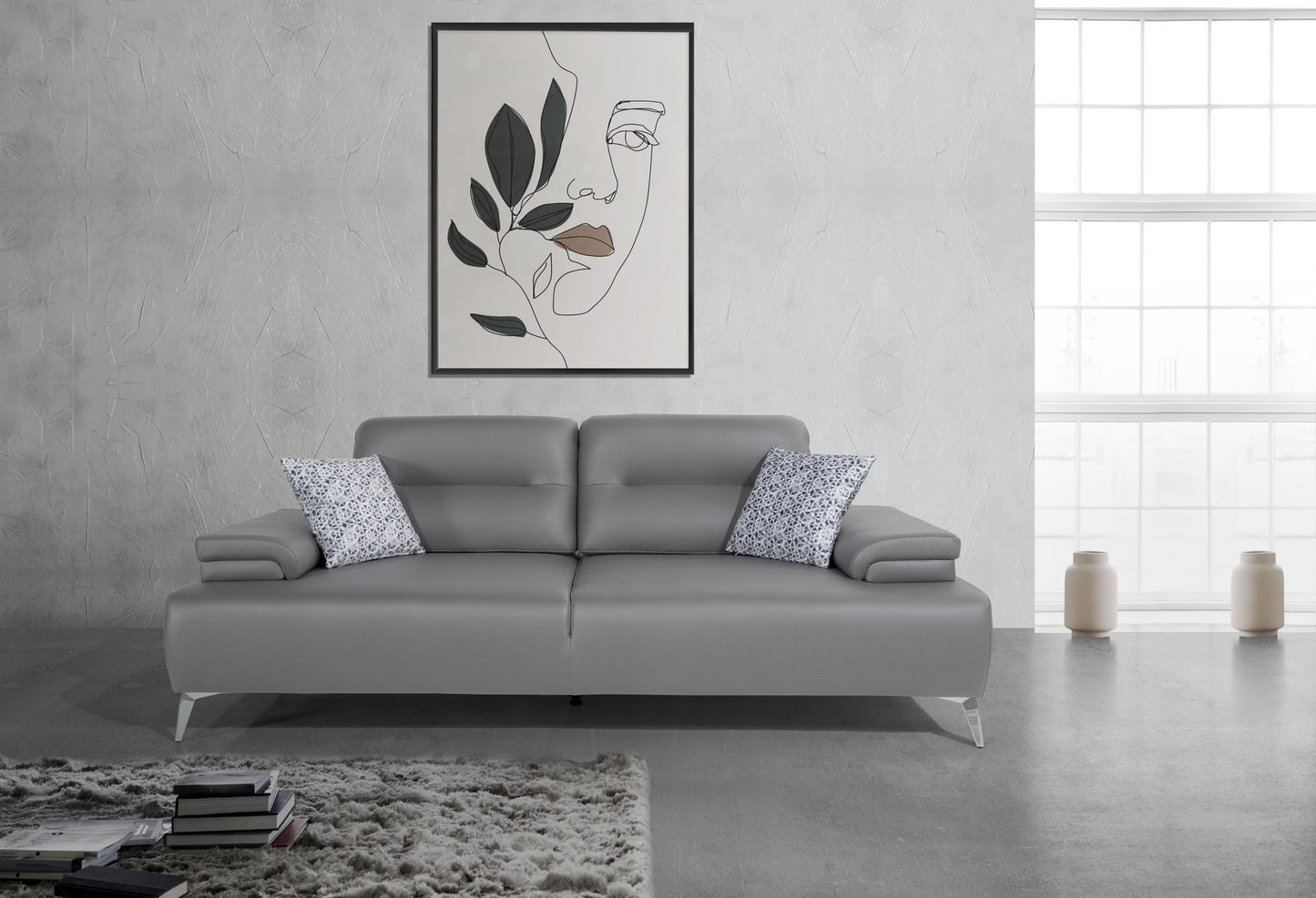 Whiteline Ruslan Sofa SO1759-LGRY