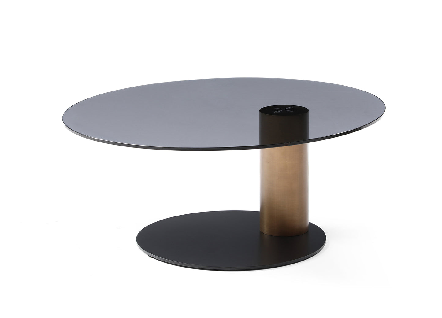 Whiteline Renata Coffee Table Set of 2 CT1932-BLK/BRZ