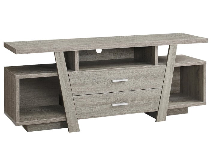 Monarch Specialties Tv Stand, 60 Inch, Media Entertainment Center, Storage Drawers, Contemporary, Modern