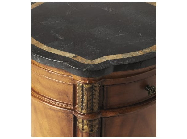 Butler Specialty Company Montero Fossil Stone Drum Side Table, Multi-Color 847070