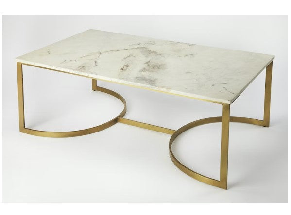 Butler Specialty Company Corsini  Marble & Metal Coffee Table, Multi-Color 4446389