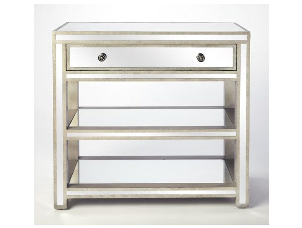 Butler Specialty Company Miranda Mirrored Console Table, Gold, Silver 3509146