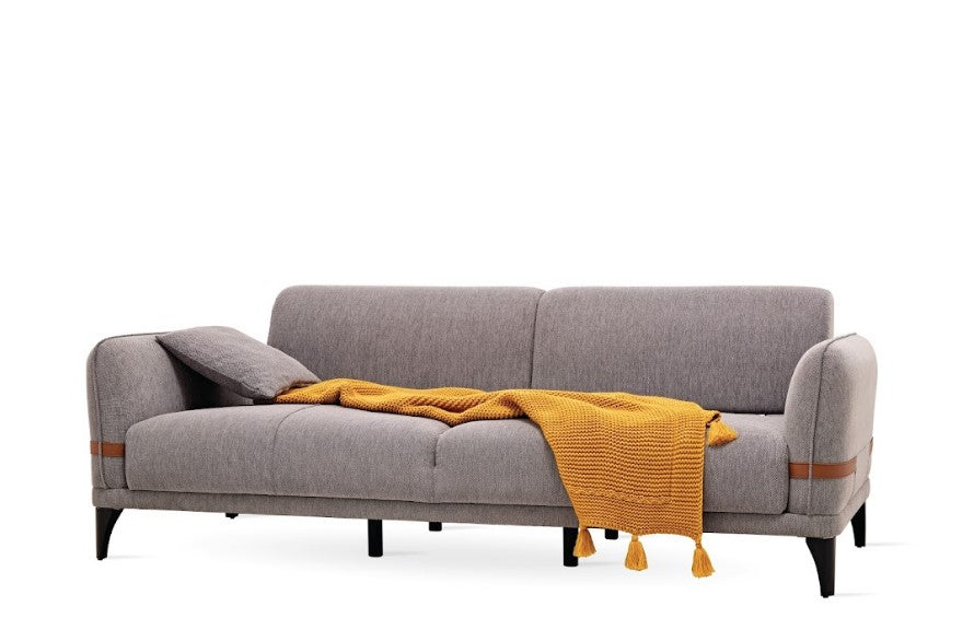 Enza Home Linz 3 Seater Sofa Bed - 2118 - K2 - 22406 Grey - KS:40109 Tobacco - AR:101 1468861