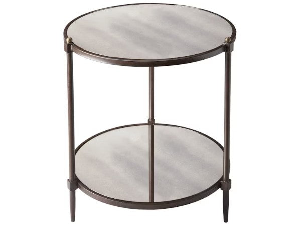 Butler Specialty Company Peninsula Mirrored Side Table, Gray 3048025