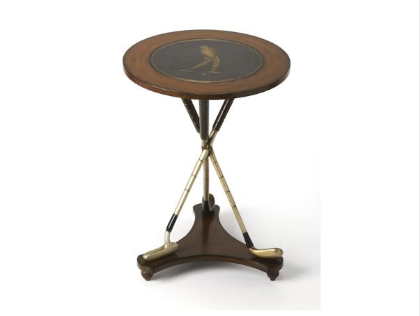 Butler Specialty Company Nineteenth Hole Round Golf 20"W Side Table, Multi-Color 2302070