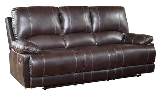 Homeroots 41" Stylish Brown Leather Sofa 329407