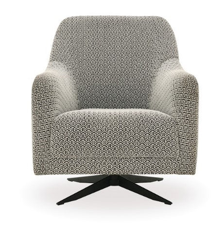 Enza Home Maison Swivel Armchair - 2037 - K1 - 20501 Black White - AR:217 1431663