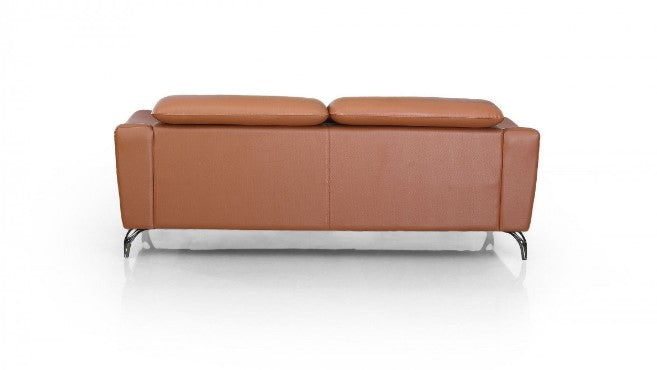 Homeroots Urban 80" Leather Adjustable Headrest Sofa