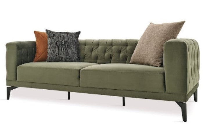 Enza Home Dorian 3 Seater Sofa - 2040 - K1 - 10601 Green - AR:217 1431715