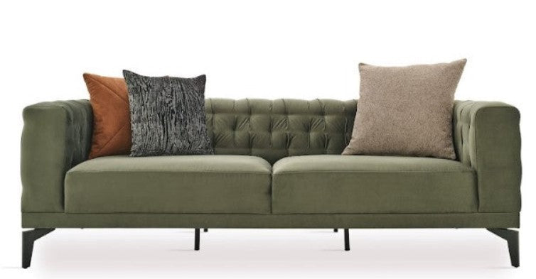 Enza Home Dorian 3 Seater Sofa - 2040 - K1 - 10601 Green - AR:217 1431715