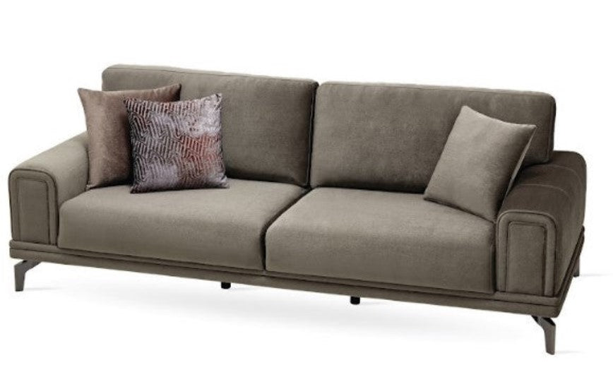 Enza Home Evora 3 Seater Sofa Bed - 2123 - K2 - 12805 Khaki - AR:309 1521806