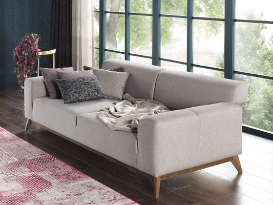 Enza Home Netha 3 Seater Sofa Bed - 2008 - K1 - 10911 Cream - AR:302 - BR:102 1431725