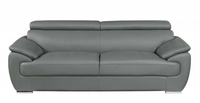 Homeroots 86" Captivating Leather Sofa