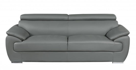 Homeroots 86" Captivating Leather Sofa