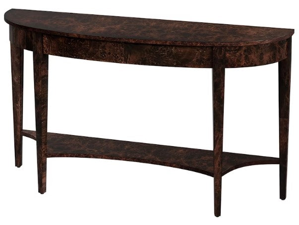 Butler Specialty Company Astor 54"W Demilune Console Table, Dark Brown 4146446