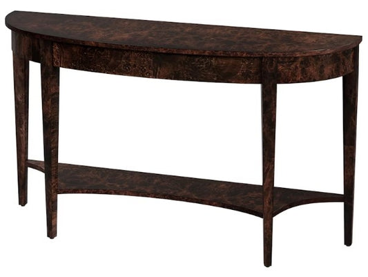 Butler Specialty Company Astor 54"W Demilune Console Table, Dark Brown 4146446