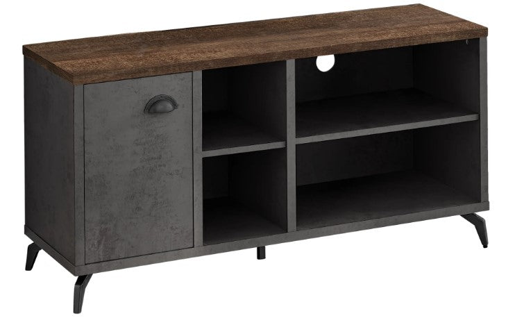 Monarch Specialties Tv Stand, 48 Inch, Console, Media Entertainment Center, Storage Cabinet, Grey Metal, Contemporary, Modern