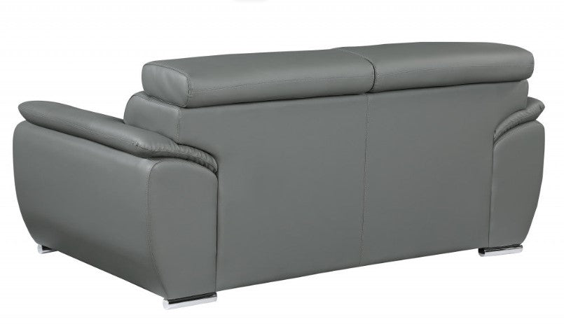 Homeroots 86" Captivating Leather Sofa