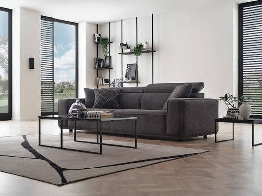 Enza Home Milos 3 Seater Sofa - 2211 - K4 - 16205 Anthracite - AR:317 1562897