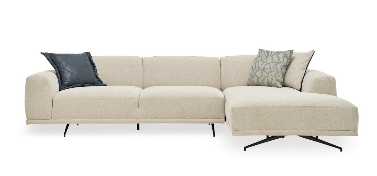 Enza Home Giorno L Corner Sofa - Right Hand Facing - 2045 - K1 - 22405 Ecru Z2 - AR:217 1431749