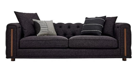 Enza Home Sirona 3 Seater Sofa - 2108 - K1 - 10912 Black 1 -AR:101 - KR: 101 1434326