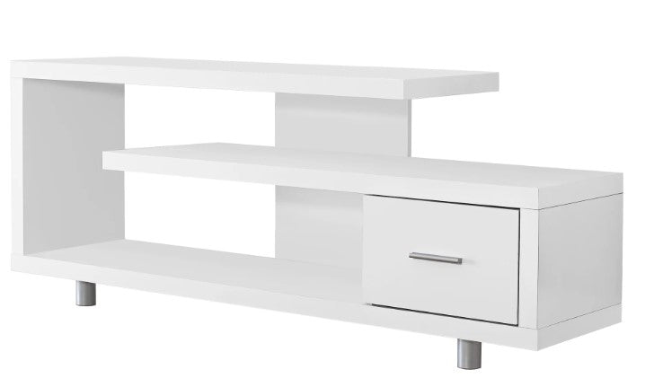 Monarch Specialties Tv Stand, 60 Inch, Media Entertainment Center, Contemporary, Modern