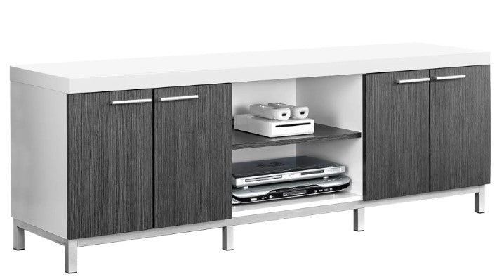 Monarch Specialties Tv Stand, 60 Inch, Media Entertainment Center, Contemporary, Modern I 2590