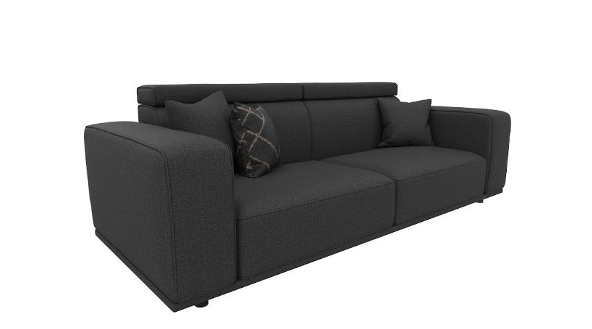 Enza Home Milos 3 Seater Sofa - 2211 - K4 - 16205 Anthracite - AR:317 1562897