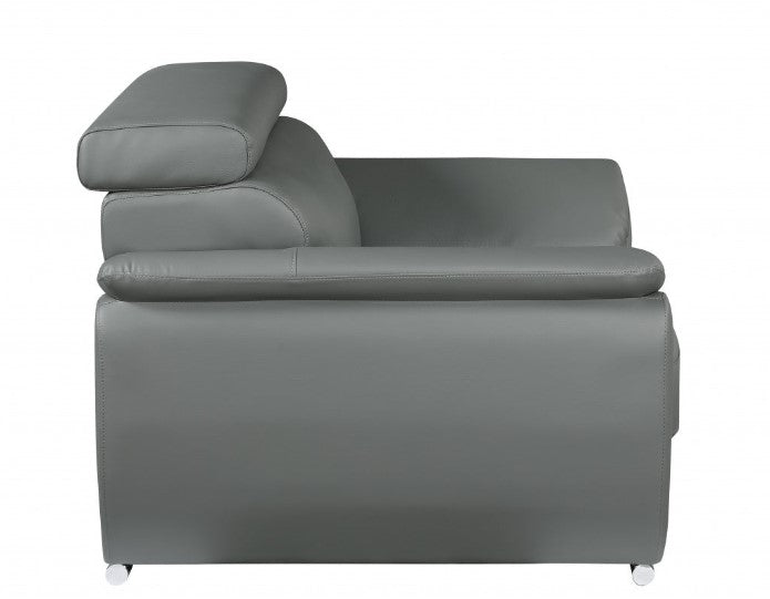 Homeroots 86" Captivating Leather Sofa